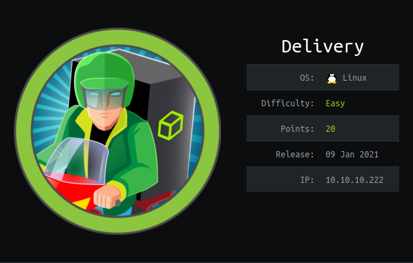 Delivery HackTheBox Machine
