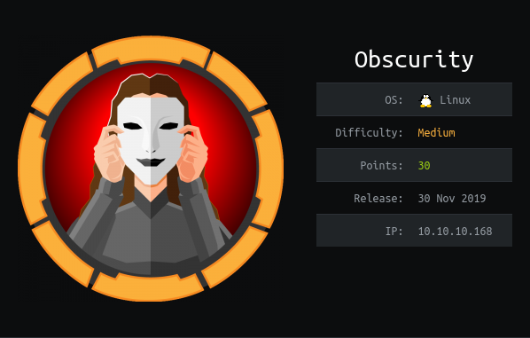 Obscurity HackTheBox Machine
