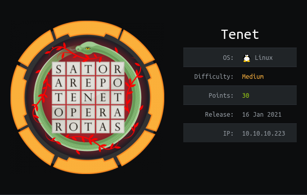 Tenet HackTheBox Machine