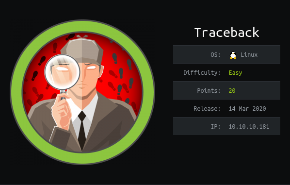 Traceback HackTheBox Machine